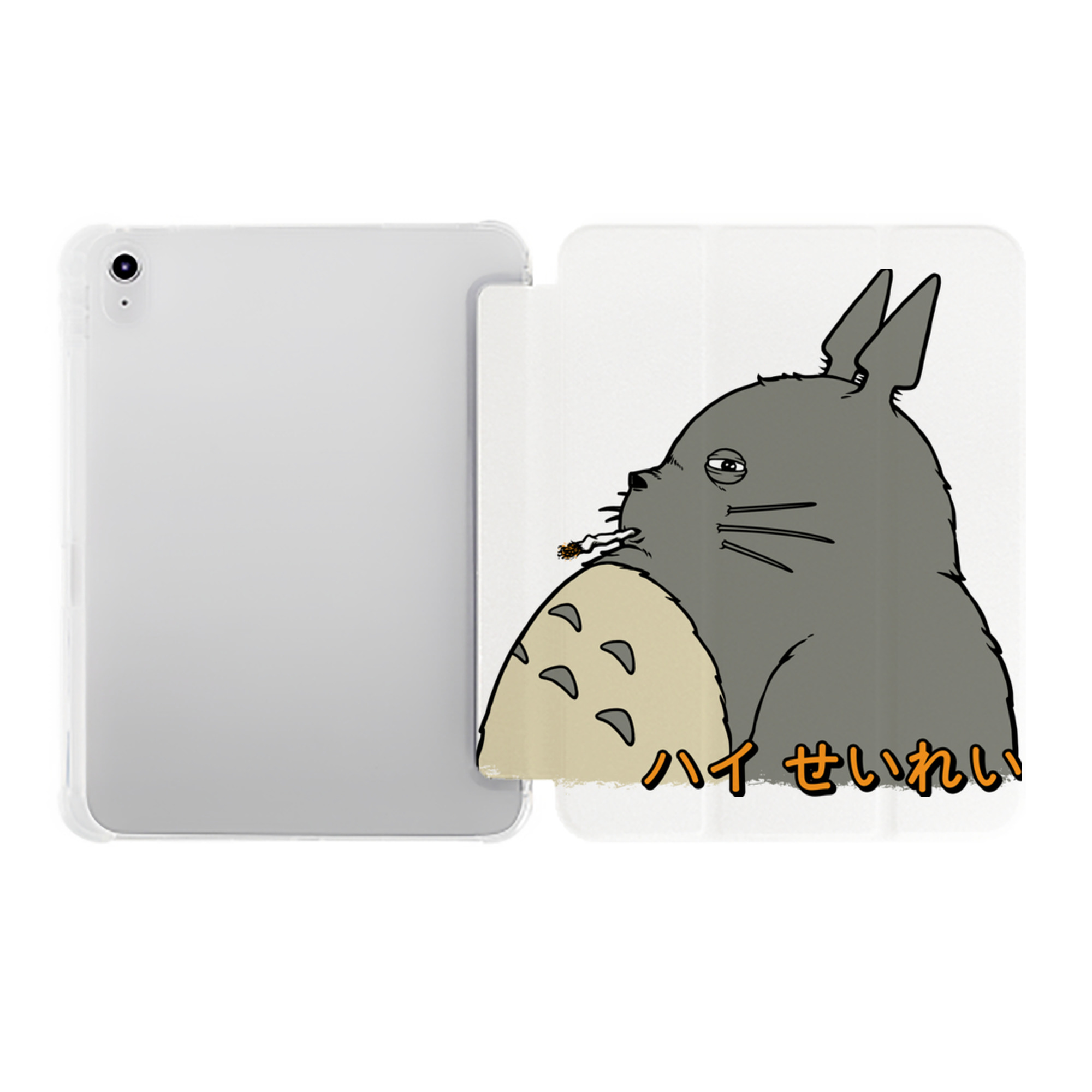 （画像用） となりのトトロ 草壁メイ 草壁サツキ My Neighbor Totoro Satsuki Kusakabe Mei Kusakabe IPad ケース ペン収納付き 三つ折りスタンド PUレザー×シリコン 対応機種9.5/10.5/10.9インチ